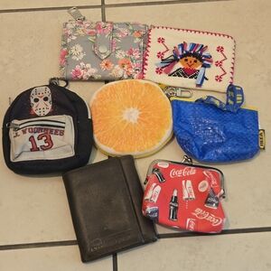 Wallet Coin Purse Card Holder Lot of 7